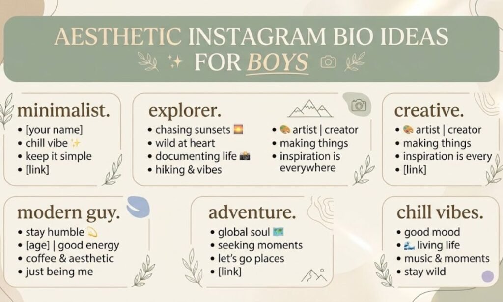 Aesthetic Instagram Bio Ideas for Boys