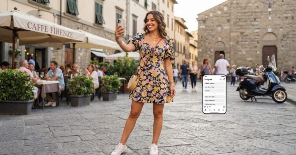 Captions Short Dress for Instagram