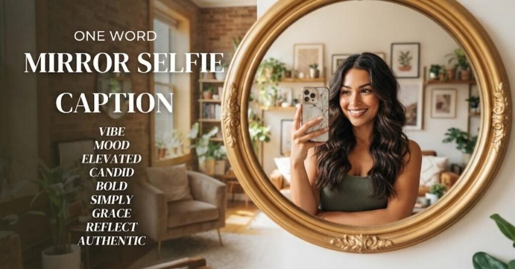 One Word Mirror Selfie Caption