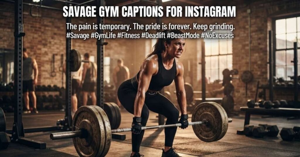 Savage Gym Captions for Instagram