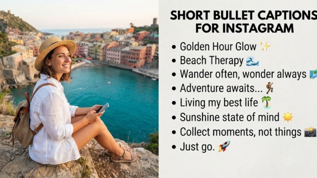 Short Bullet Captions for Instagram