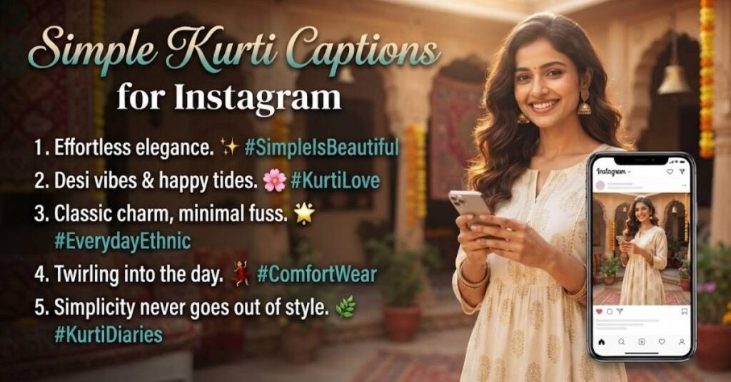 Simple Kurti Captions for Instagram