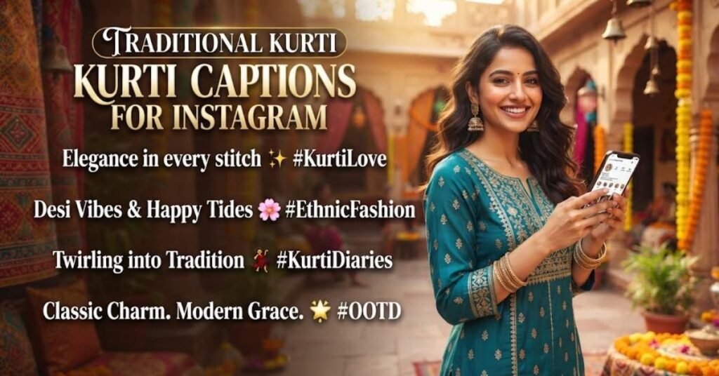 Traditional Kurti Captions for Instagram