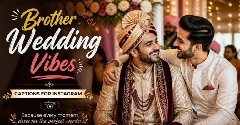 brother wedding vibes captions for instagram