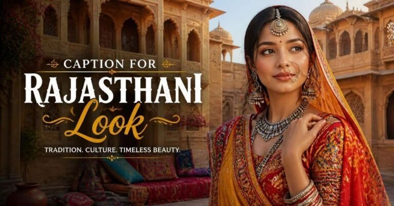 caption for rajasthani look