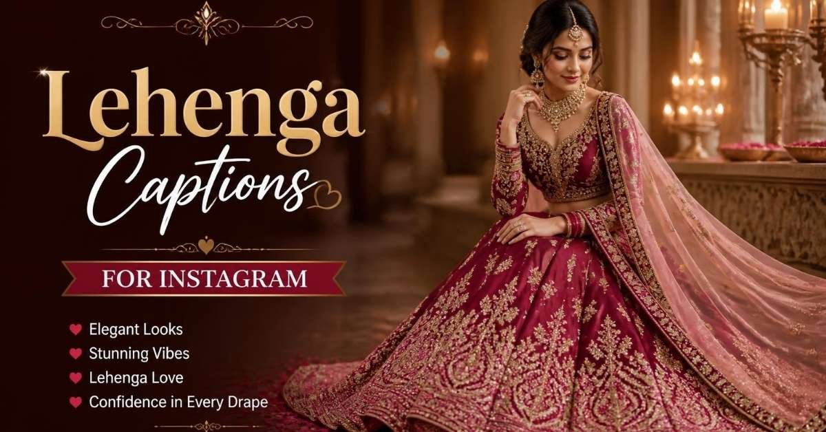 lehenga captions for instagram