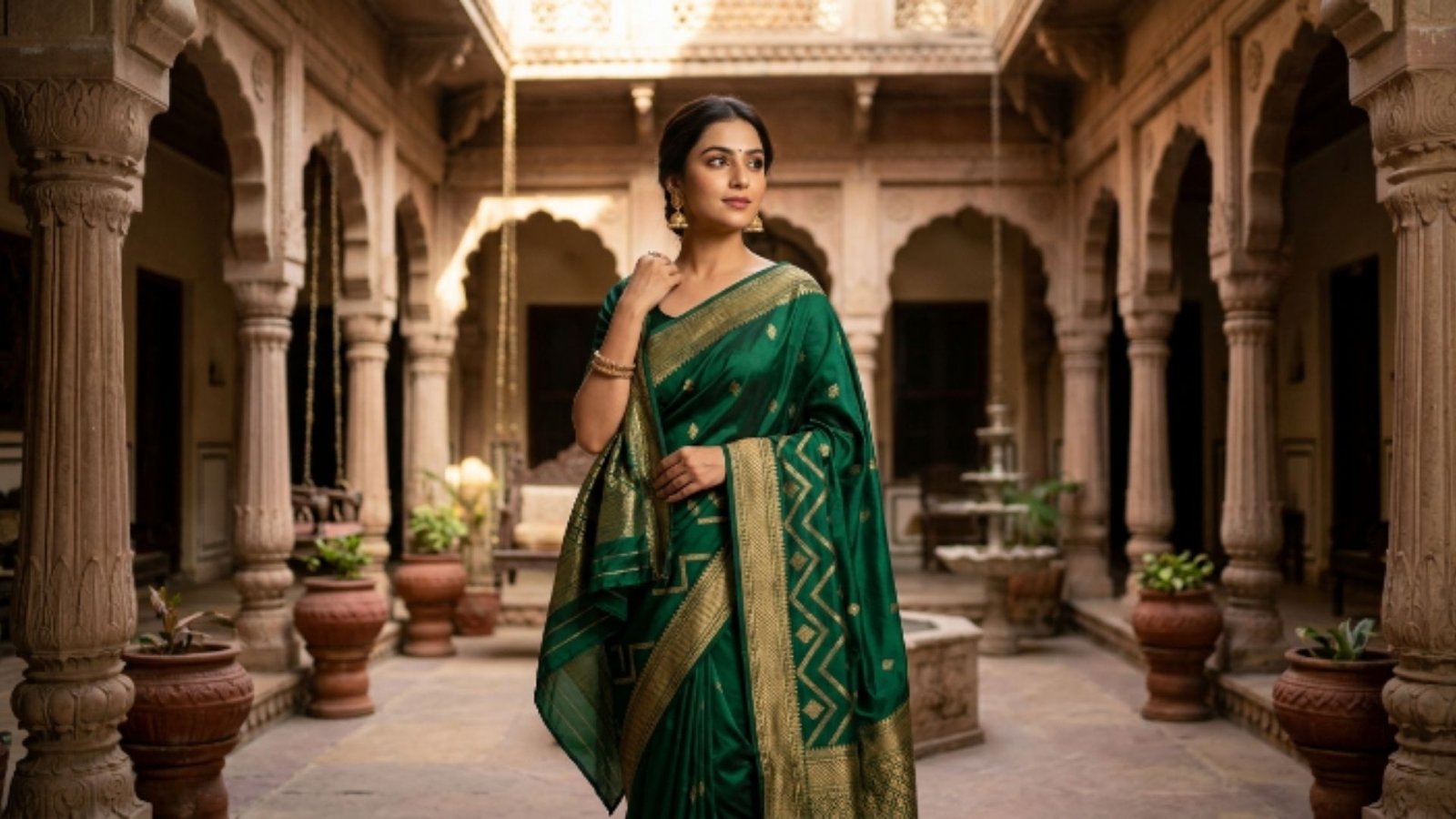saree caption