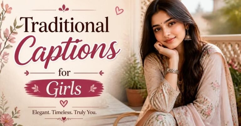traditional captions for girls